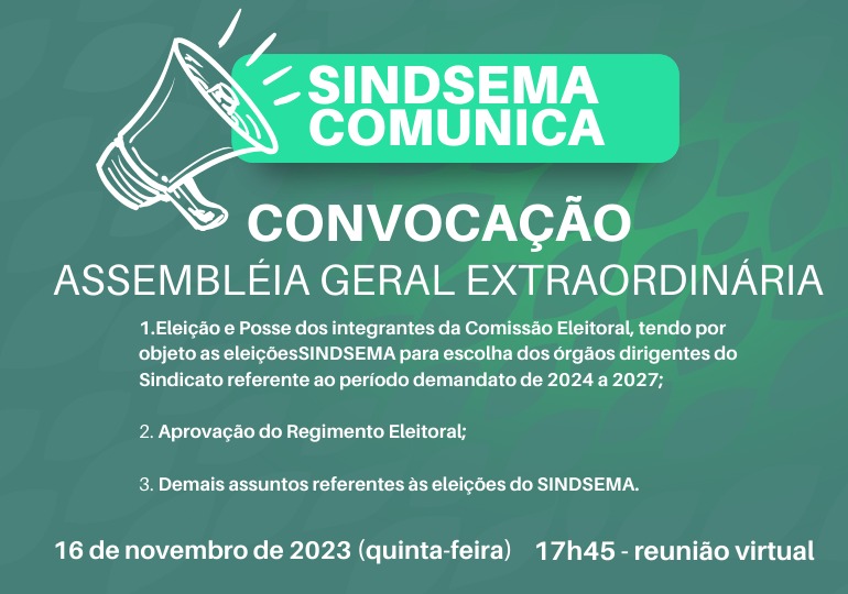 Convocação para Assembleia Geral Extraordinária do Sindsema