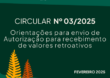 Circular 003/2025 sobre recebimento de valores retroativos